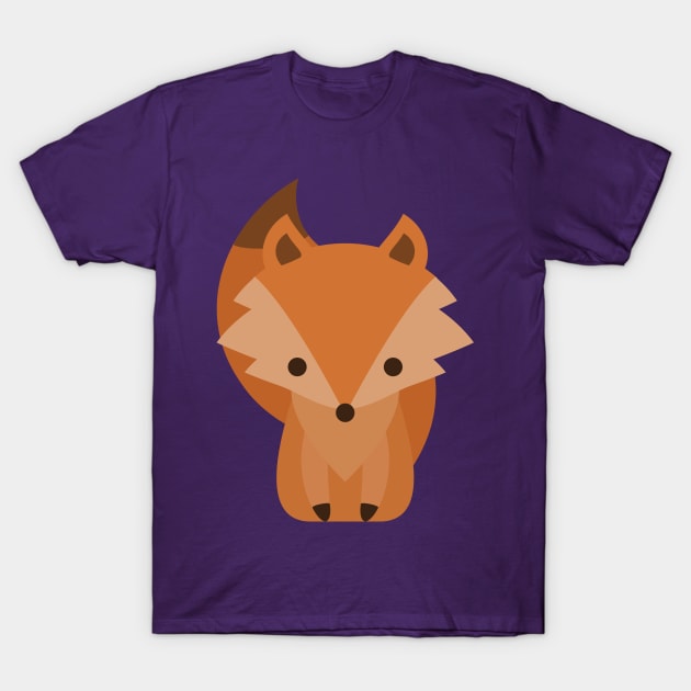 Cute Baby Fox Cartoon T-Shirt by HappyPixelDesigns